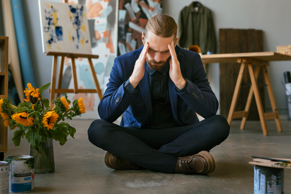 Man facing OCD and Anxiety issues.